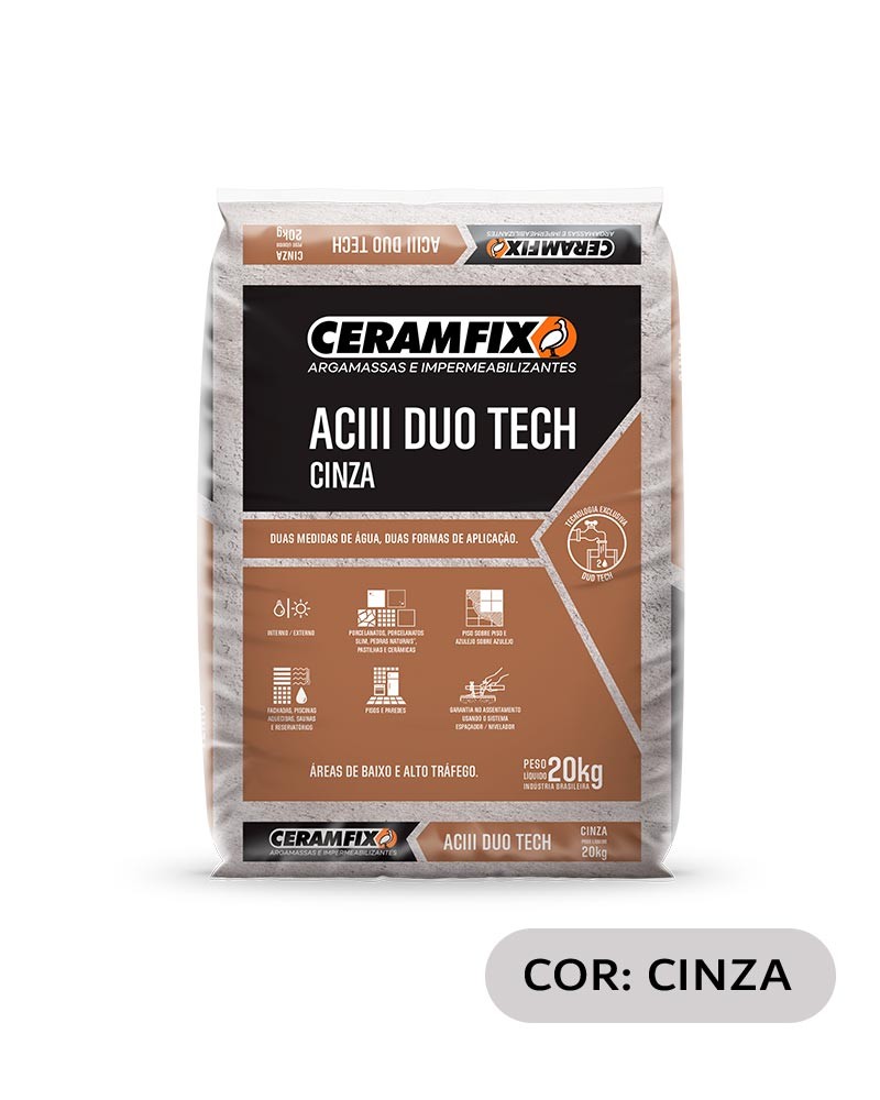 Argamassa AC III Duo Tech 20KG Cinza