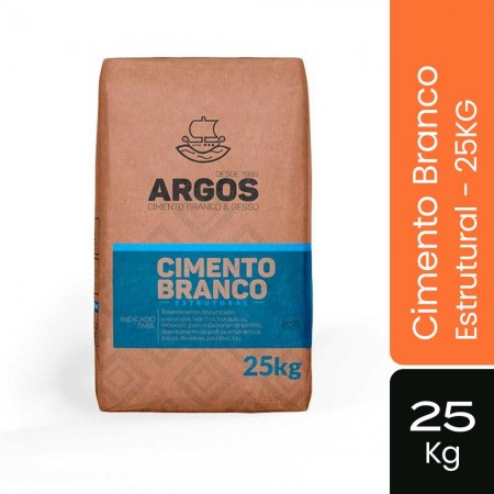 Cimento Branco Estrutural - Saco 25kg - Argos
