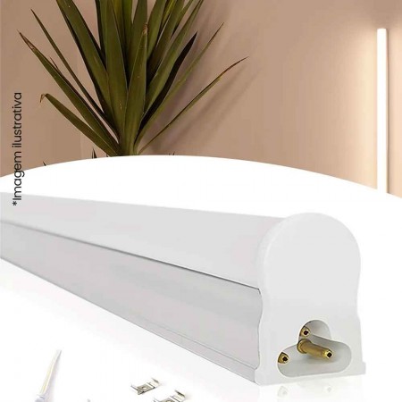 Luminária T5 Integrada - 30cm - 5W IP20 Bivolt - 6.000K - Gaya Ref 9621