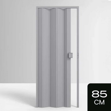 Porta Sanfonada de PVC - 210x85cm - Cor Cinza Permatti