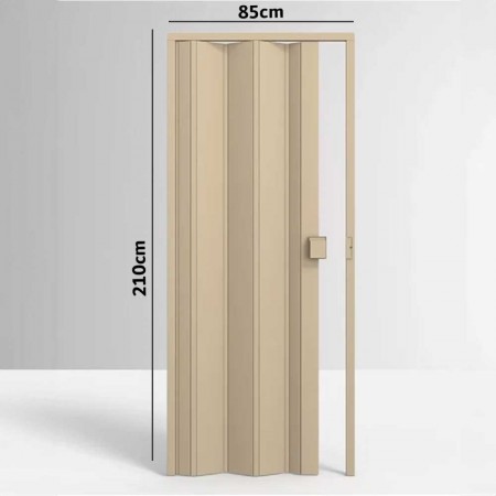 Porta Sanfonada de PVC - 210x85cm - Cor Bege Permatti
