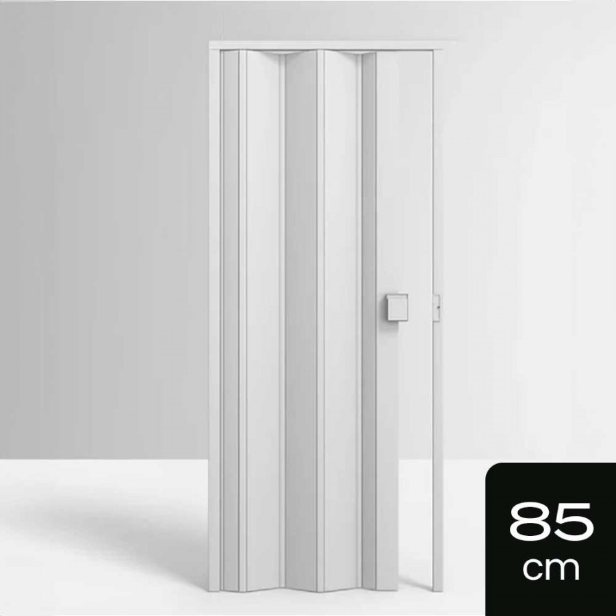 Porta Sanfonada de PVC - 210x85cm - Cor Branco Permatti