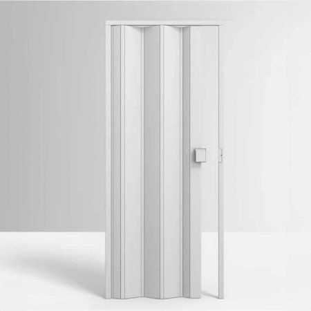 Porta Sanfonada de PVC - 210x97cm - Cor Branco Permatti