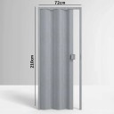 Porta Sanfonada de PVC - 210x72cm - Cor Cinza Marmorizado Permatti