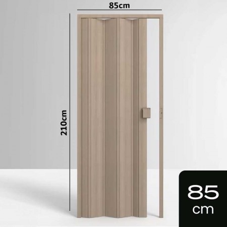 Porta Sanfonada de PVC - 210x85cm - Cor Bege Marmorizado Permatti
