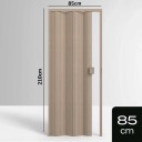 Porta Sanfonada de PVC - 210x85cm - Cor Bege Marmorizado Permatti