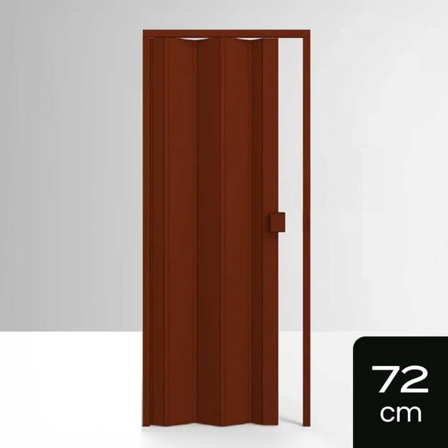 Porta Sanfonada de PVC - 210x72cm - Cor Mogno Permatti