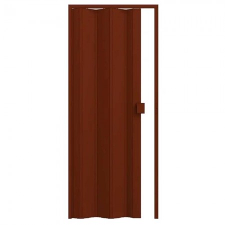 Porta Sanfonada de PVC - 210x97cm - Cor Mogno Permatti