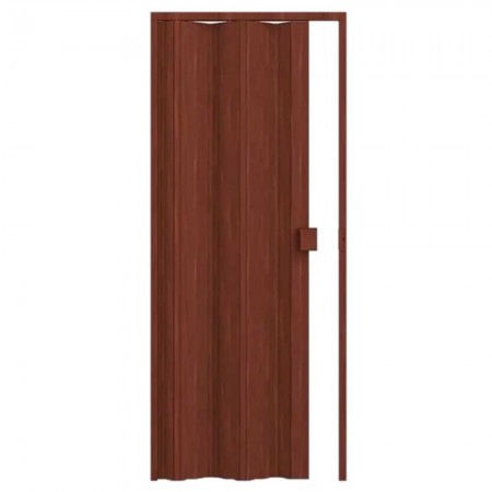 Porta Sanfonada de PVC - 210x85cm - Cor Mogno Madeira Permatti