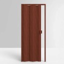 Porta Sanfonada de PVC - 210x85cm - Cor Mogno Madeira Permatti