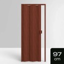 Porta Sanfonada de PVC - 210x97cm - Cor Mogno Madeira Permatti