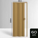Porta Sanfonada de PVC - 210x60cm - Cor Cerejeira Permatti