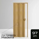 Porta Sanfonada de PVC - 210x97cm - Cor Cerejeira Madeira Permatti