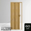 Porta Sanfonada de PVC - 210x60cm - Cor Cerejeira Madeira Permatti