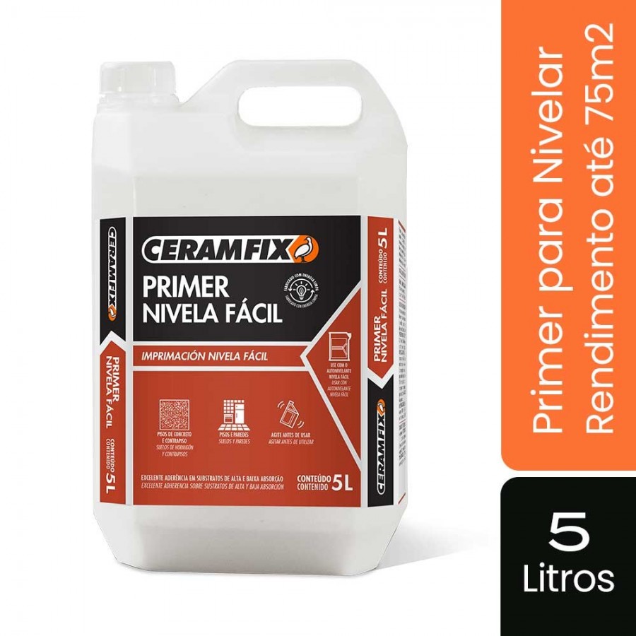 Primer para Autonivelante - Galão de 5L - Nivela Fácil Contrapiso Ceramfix