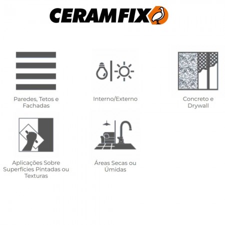 Revestliso Camada Fina - 15KG - Branco Hidrorepelente Ceramfix
