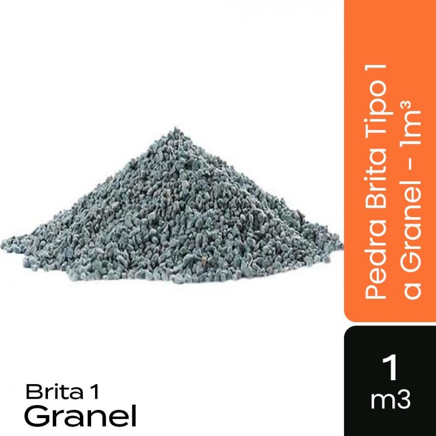 Pedra Tipo Brita 1 a Granel - 1m³ - Pedrasil