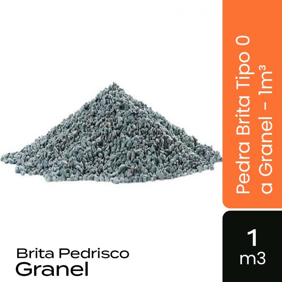Pedra Tipo Brita 0 a Granel - 1m³ - Pedrasil
