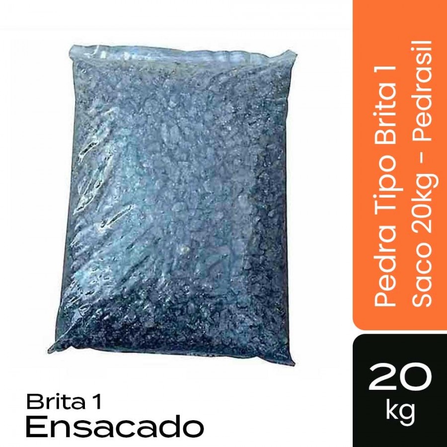 Pedra Tipo Brita 1 Lavada Saco 20kg - Pedrasil
