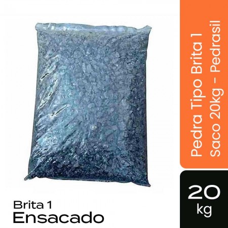 Pedra Tipo Brita 1 Lavada Saco 20kg - Pedrasil