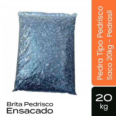 Pedra Tipo Brita 0 Lavada Saco 20kg - Tipo Pedrisco Pedrasil