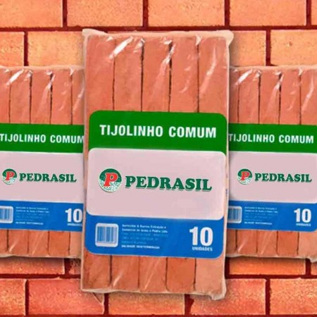 Tijolo Comum Ensacado com 10 Peças -Tipo Rústico Pedrasil