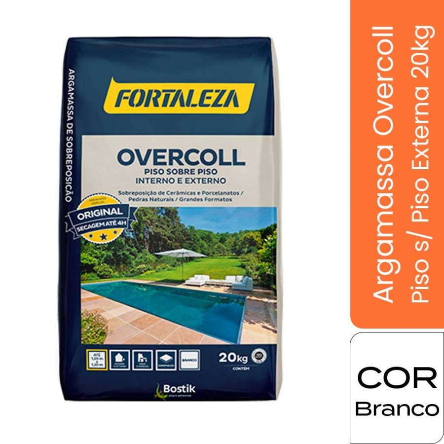 Argamassa Piso Sobre Piso Externo Overcoll - 20KG - Branca - Fortaleza