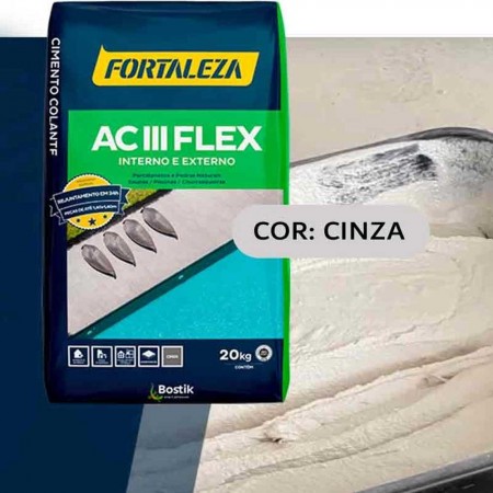 Argamassa AC-III FlexExtra - 20KG - Cinza - Fortaleza