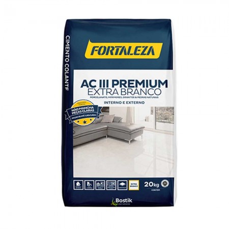 Argamassa AC-III FlexPremium - 20kg - Branca - Fortaleza