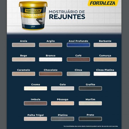 Rejunte Acrílico Premium - 1kg - Platina Noturno - Fortaleza