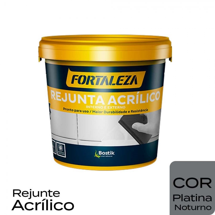 Rejunte Acrílico Premium - 1kg - Platina Noturno - Fortaleza