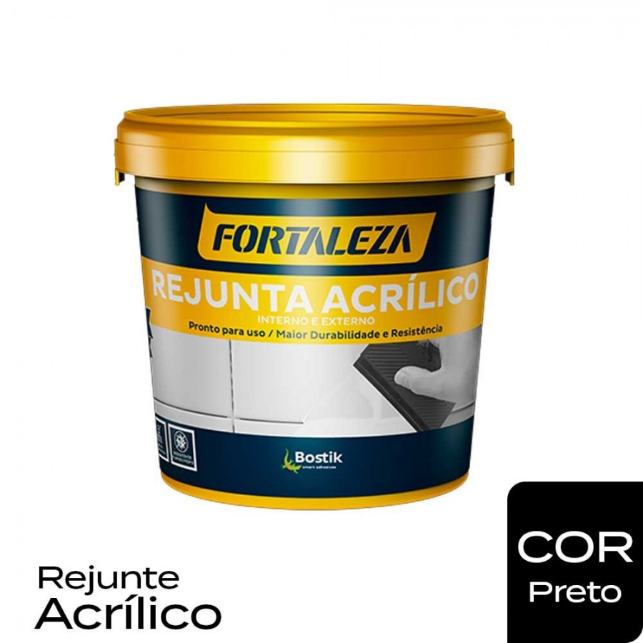 Rejunte Acrílico Premium - 1kg - Preto - Fortaleza