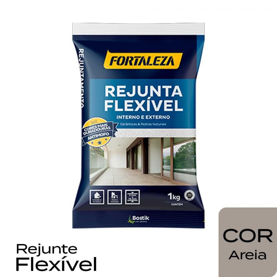 Rejunte Flexível Cerâmicas e Pedras - 1kg - Areia - Fortaleza