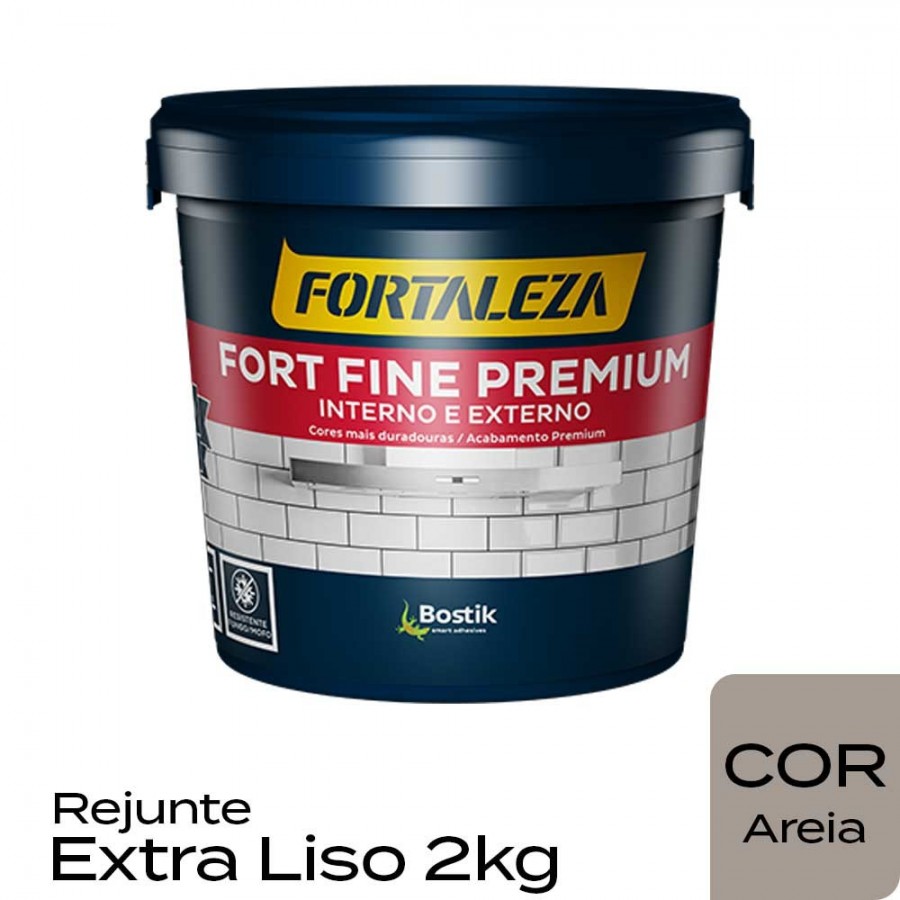 Rejunte Extra Liso Premium - 2kg - Areia - Fort Fine Fortaleza