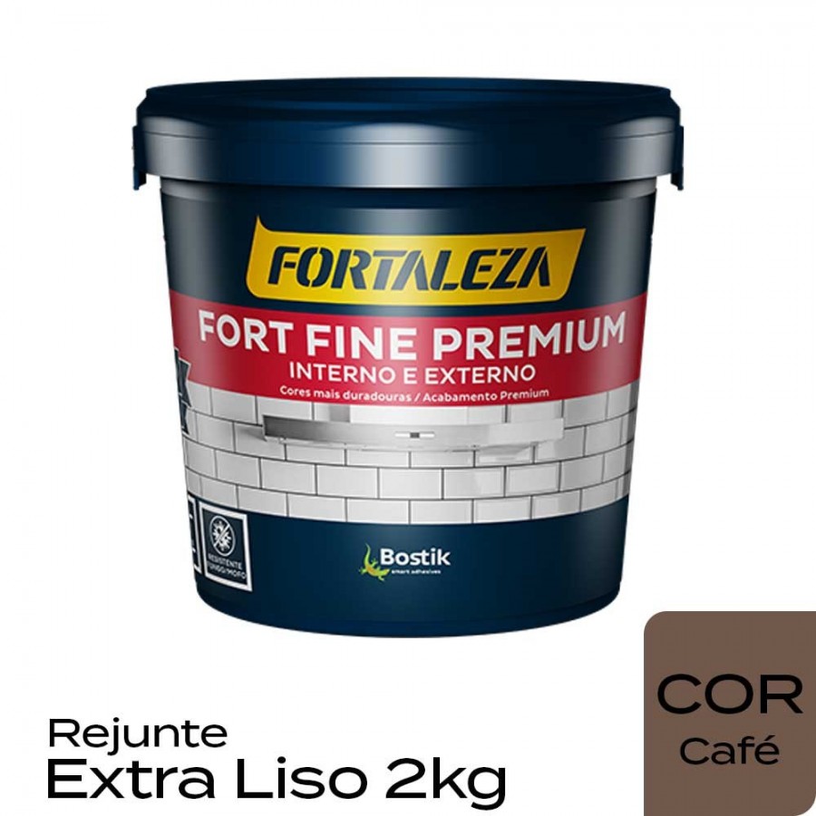 Rejunte Extra Liso Premium - 2kg - Café - Fort Fine Fortaleza