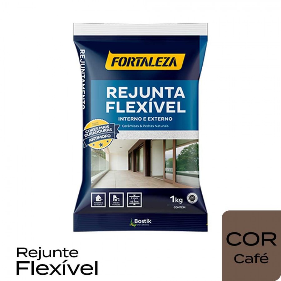 Rejunte Flexível Cerâmicas e Pedras - 1kg - Café - Fortaleza