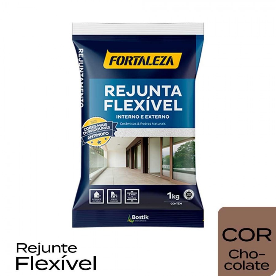 Rejunte Flexível Cerâmicas e Pedras - 1kg - Chocolate - Fortaleza
