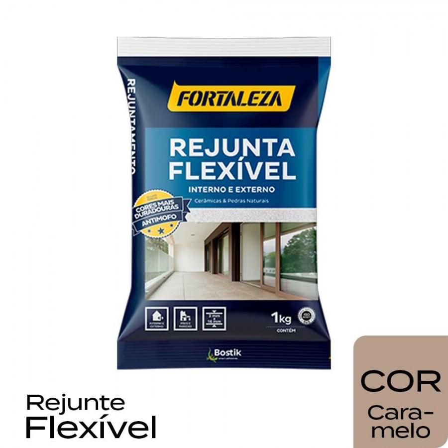 Rejunte Flexível Cerâmicas e Pedras - 1kg - Caramelo - Fortaleza