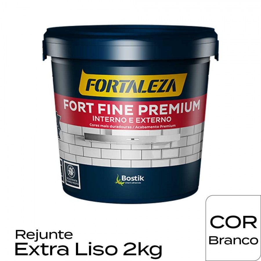 Rejunte Extra Liso Premium - 2kg - Branca - Fort Fine Fortaleza