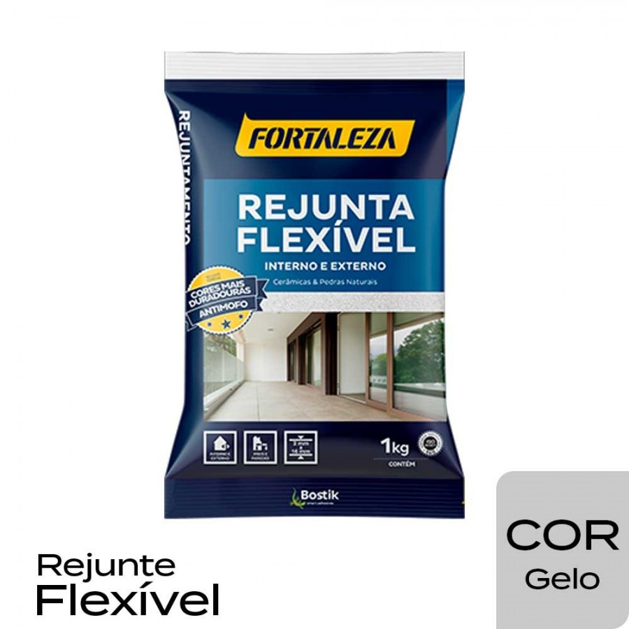 Rejunte Flexível Cerâmicas e Pedras - 1kg - Gelo - Fortaleza