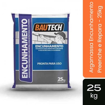 Argamassa Encunhamento - 25kg - Preenche e Repara Bautech