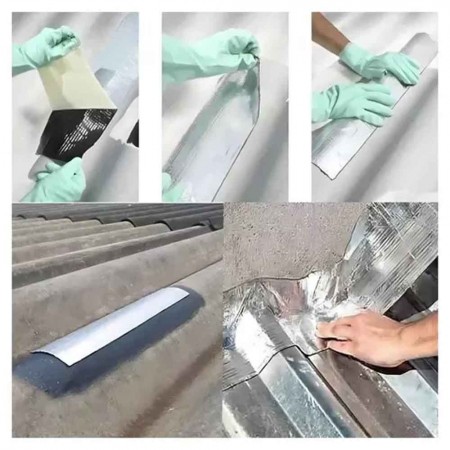 Dryko Fita Vedatudo - Alumínio - 10cm x 10m - Manta Asfáltica Adesiva para Telhado Dryko