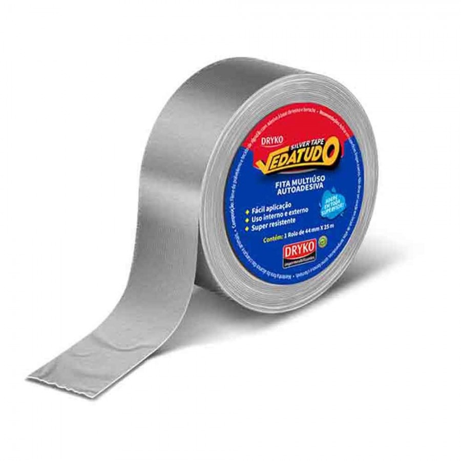 Silver Tape 25m - Fita Multiuso Autoadesiva - Vedatudo Dryko