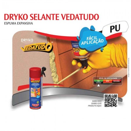 Espuma Expansiva - 500 ML | 340G - Poliuretano Uso Geral Dryko