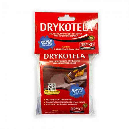 Drykotela Poliéster Estruturante (1,05m²) - 10cm x 10m - Tela Crua Branco Dryko
