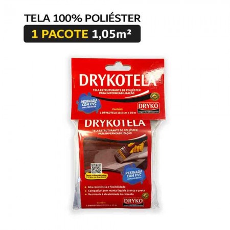 Drykotela Poliéster Estruturante (1,05m²) - 10cm x 10m - Tela Crua Branco Dryko