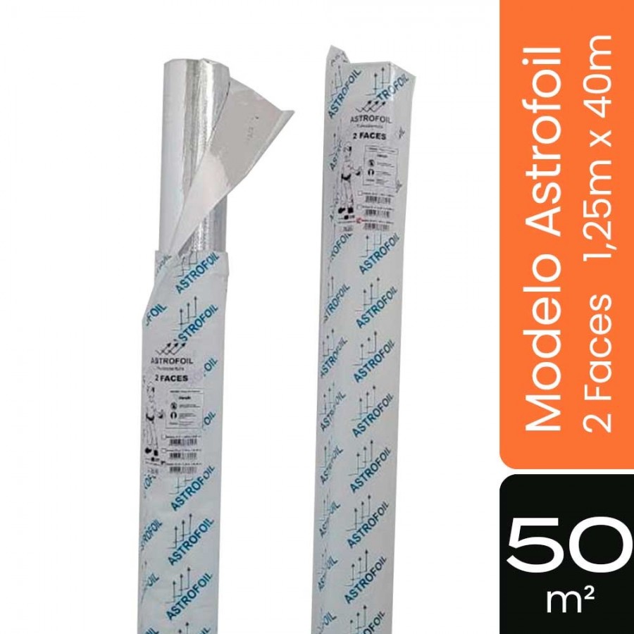 Manta Astrofoil - 2 Faces - 50m²  1,25m x 40m - Subcobertura Econômica GIB