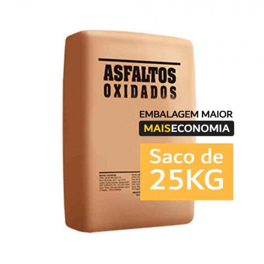 Asfalto Tipo II - 25KG - Preto Asfalto Modificado Oxidado e Flexível Barone
