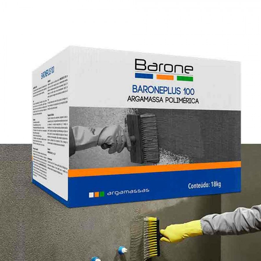 Impermeabilizante Baroneplus 100 - 18kg Caixa - Cinza - Barone Item Similar ao Viaplus 1000