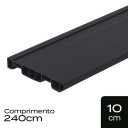 Rodapé de PVC - 240x10cm - Preto Acabado Permatti